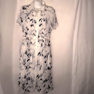 NWT Philosophy Republic white dress w/birds, sz8